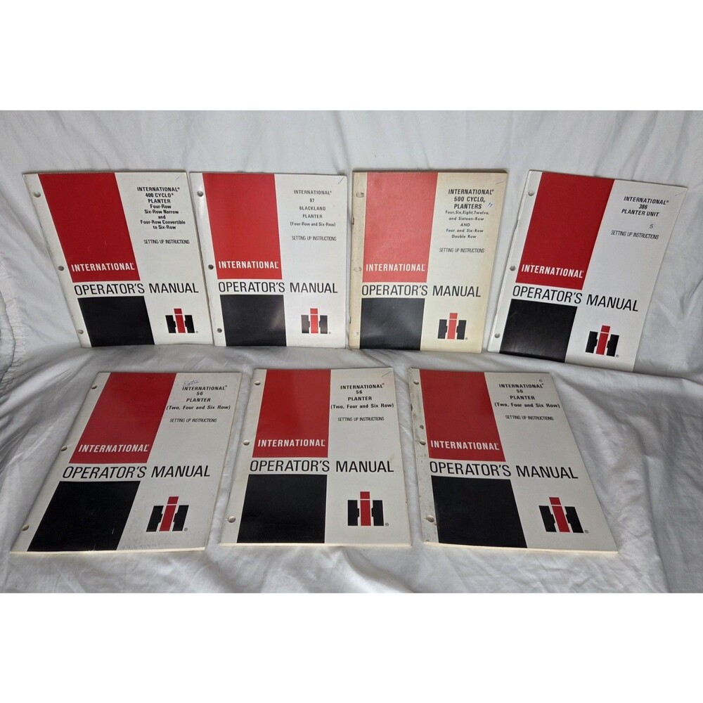 Vtg International Harvester IH Operators Manuals Planters Lot Of 7